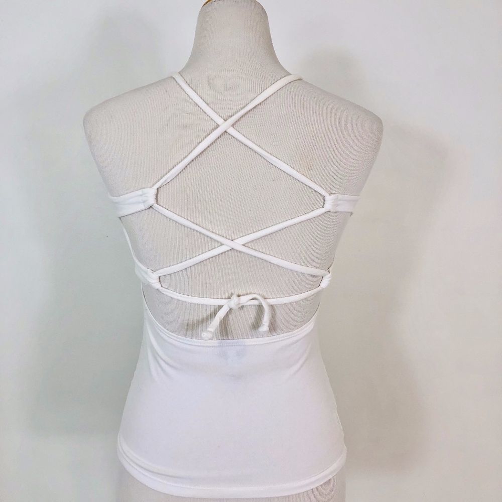 Sense Cross back Yoga Top White - SML - NWOT
